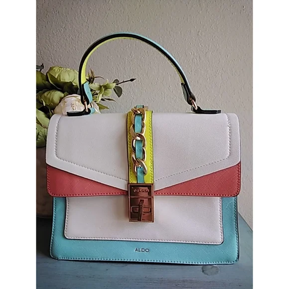 🌷Aldo Satchel Bag Medium Multi-color - Picture 3 of 13